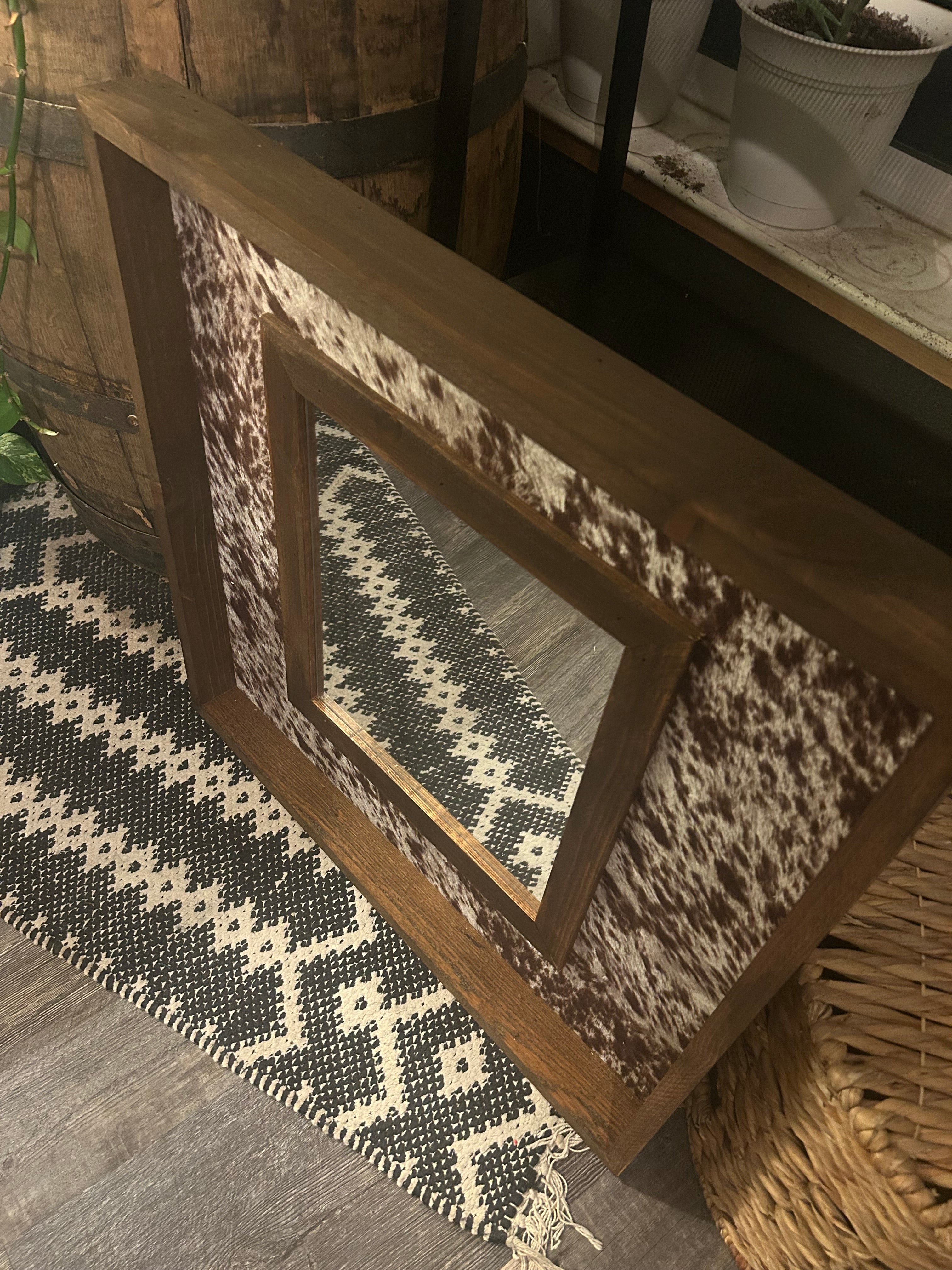Western Decor - Cow Print Mirror